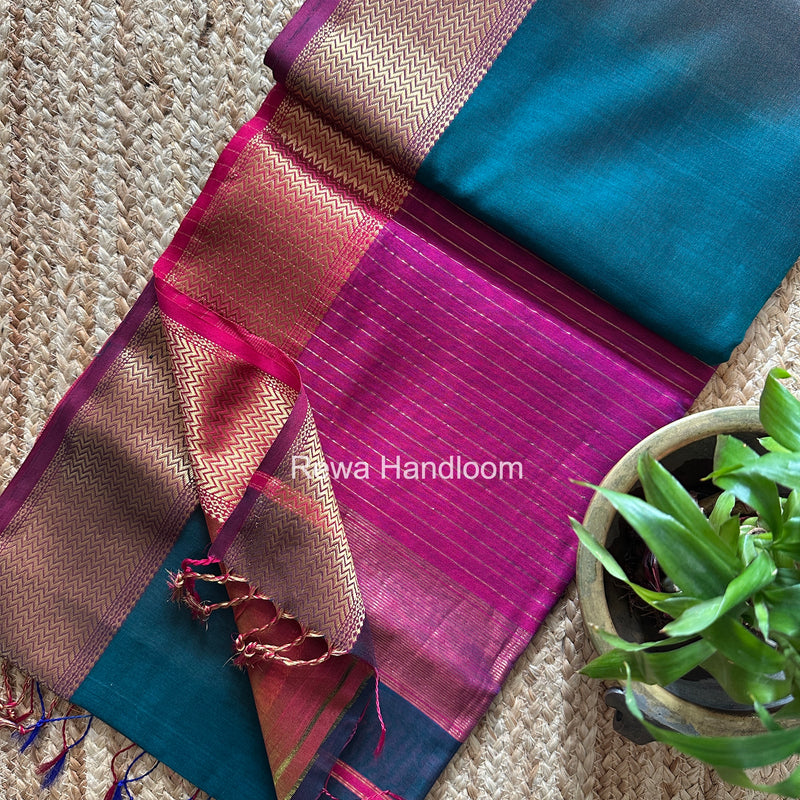 Maheshwari Shaded Plain Saree