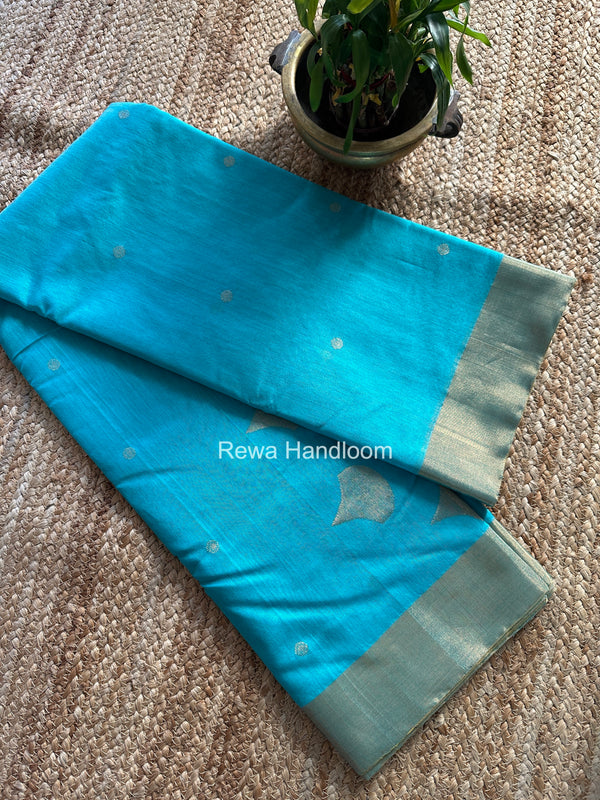Chanderi Butta Zari Border Saree