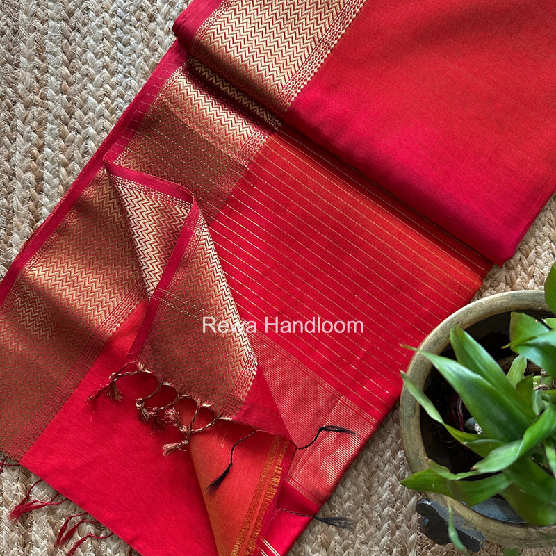 Maheshwari Shaded Plain Saree