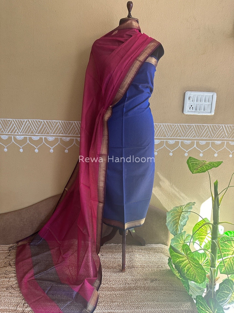 Maheshwari Tissue Top-Dupatta