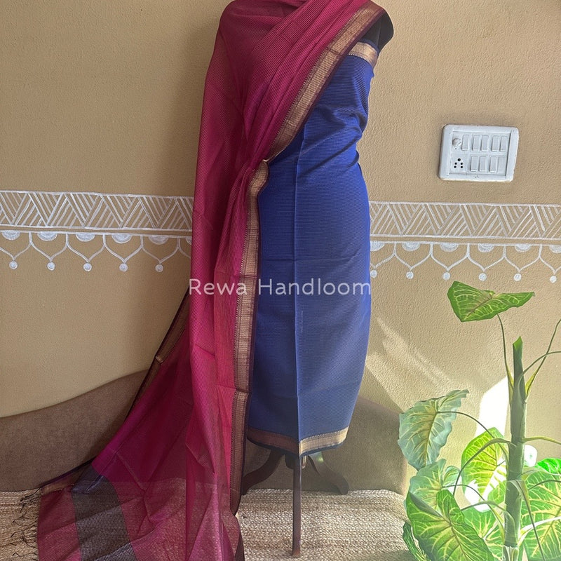 Maheshwari Tissue Top-Dupatta
