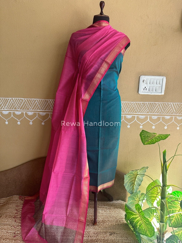 Maheshwari Tissue Top-Dupatta