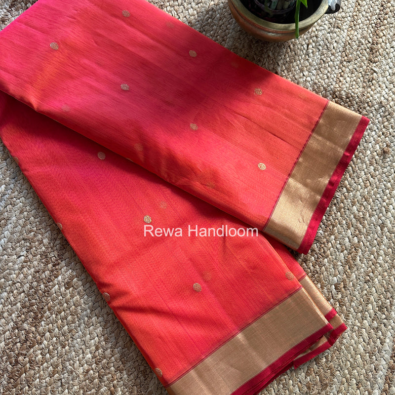 Chanderi Butta Katan Silk Saree