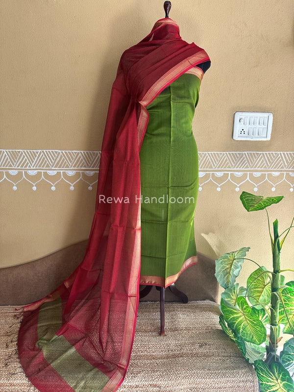 Maheshwari Tissue Top-Dupatta