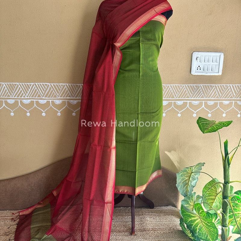 Maheshwari Tissue Top-Dupatta