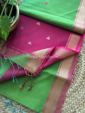 Paroot Green Motifs ~ Maheshwari Saree-SBT012