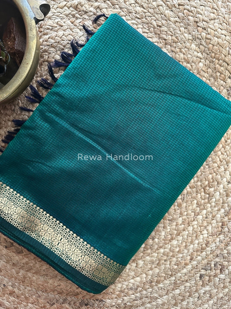 Maheshwari Green Garbha Reshami Silk Saree GS193