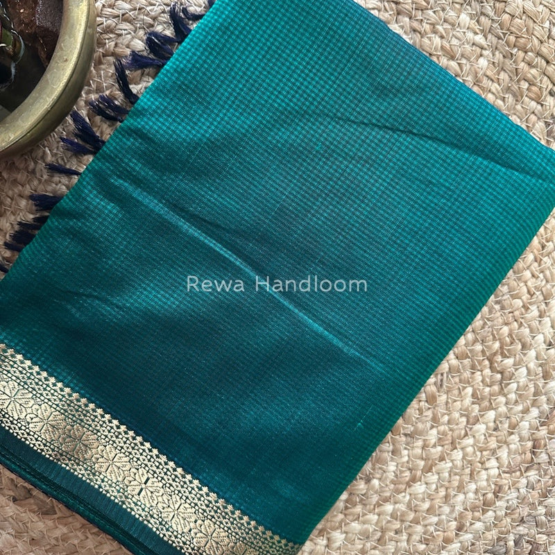 Maheshwari Green Garbha Reshami Silk Saree GS193