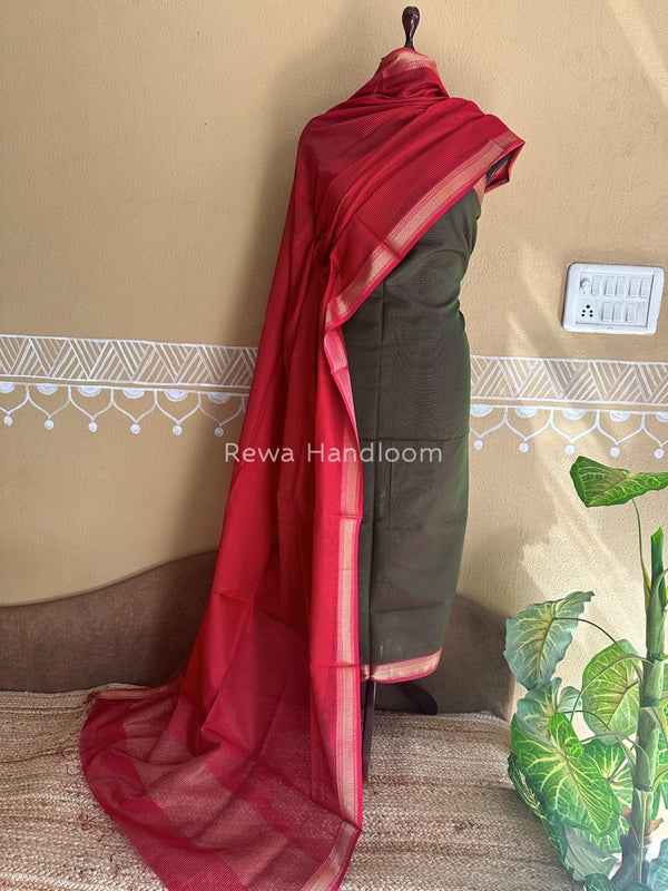 Maheshwari Tissue Top-Dupatta