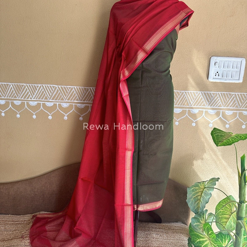 Maheshwari Tissue Top-Dupatta