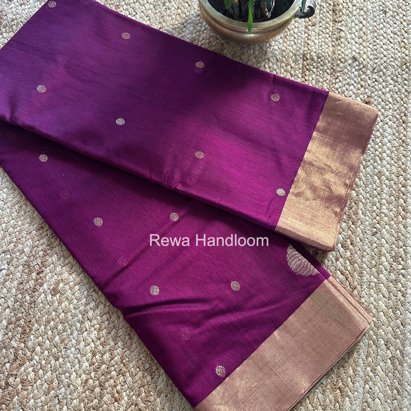 Chanderi Butta Zari Border Saree