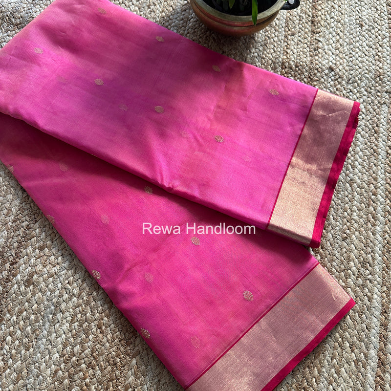 Chanderi Butta Katan Silk Saree