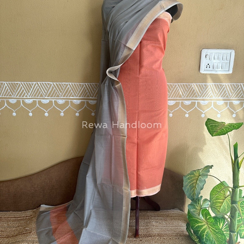 Maheshwari Tissue Top-Dupatta