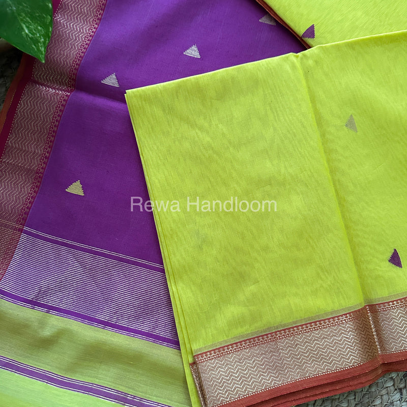 Yellow Motifs ~ Maheshwari Saree-SBT024
