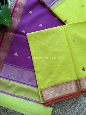 Yellow Motifs ~ Maheshwari Saree-SBT024