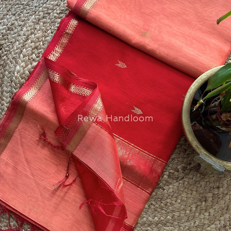  Zari Butti Maheshwari Saree