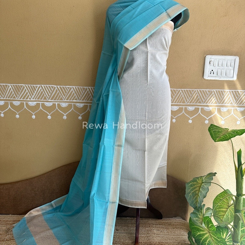 Maheshwari Tissue Top-Dupatta