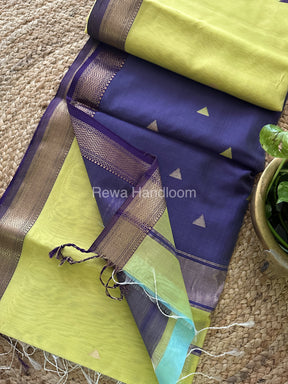 Green Motifs ~ Maheshwari Saree-SBT036