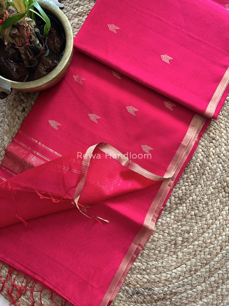  Zari Butti Maheshwari Saree