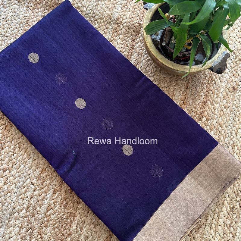 Purple Chanderi Butta Zari Border Saree BSC08