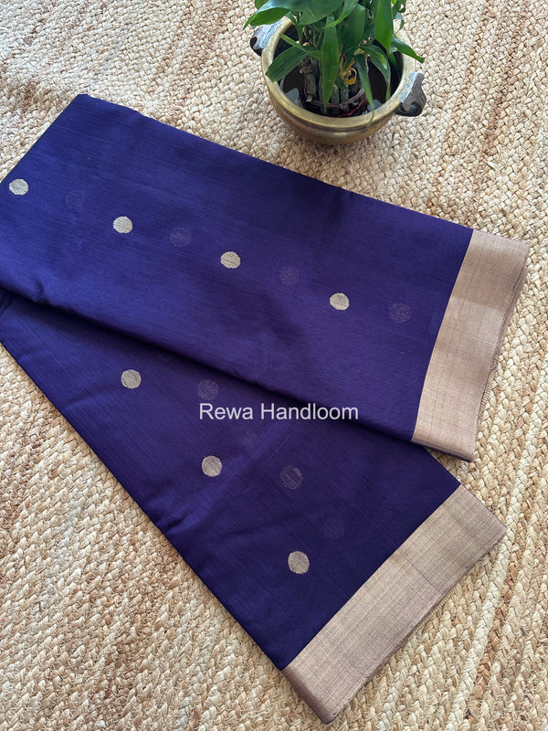 Chanderi Butta Zari Border Saree
