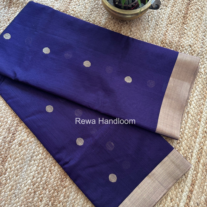 Chanderi Butta Zari Border Saree