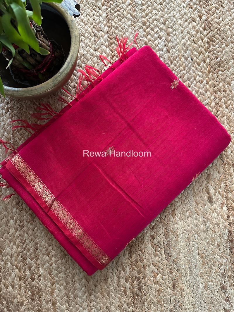 Rani Pink Star Butti Maheshwari Saree SSB033