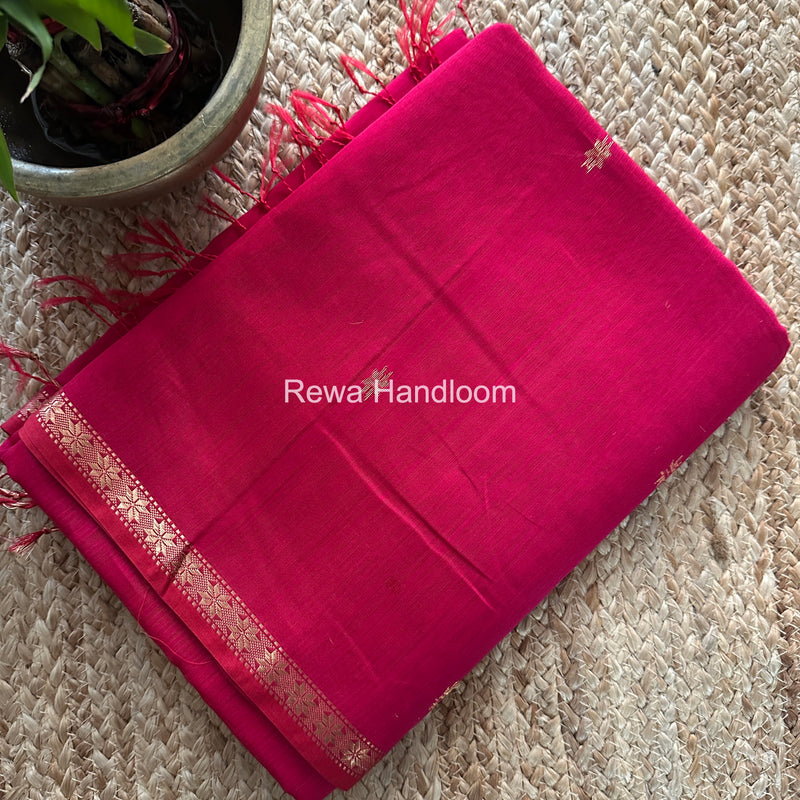 Rani Pink Star Butti Maheshwari Saree SSB033