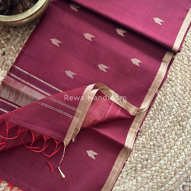 Zari Butti Maheshwari Saree