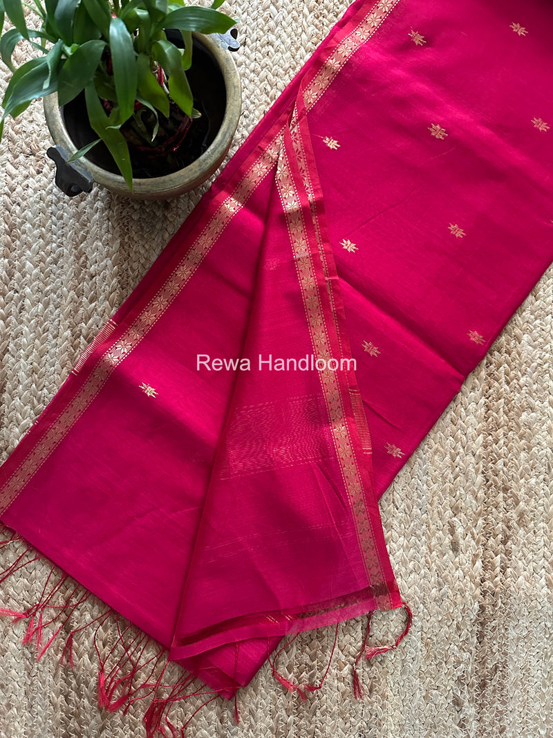 Rani Pink Star Butti Maheshwari Saree SSB033