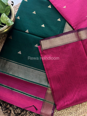 Magenta Motifs ~ Maheshwari Saree-SBT032