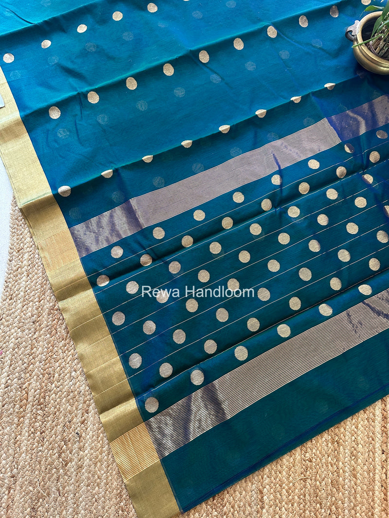 Morpankhi Chanderi Butta Zari Border Saree BSC05