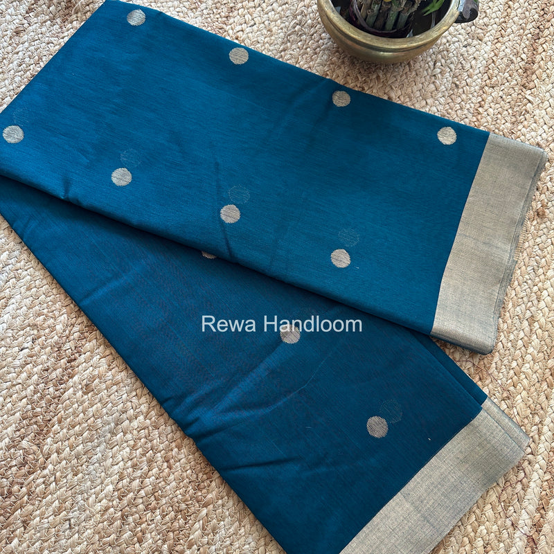 Chanderi Butta Zari Border Saree