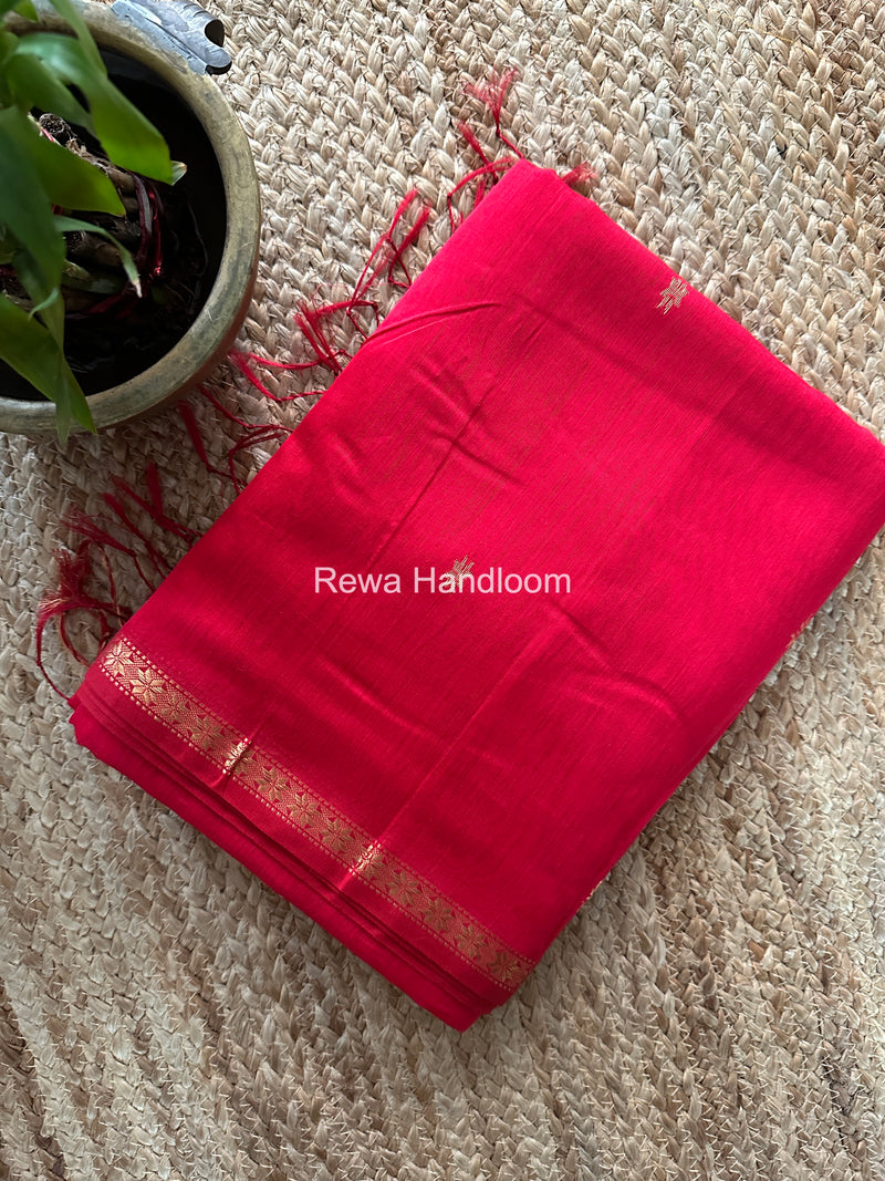 Rani Pink Star Butti Maheshwari Saree SSB041