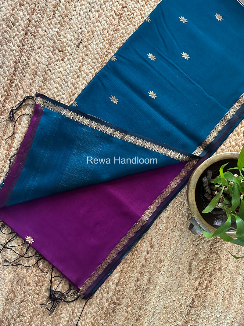 Purple Star Butti Maheshwari Saree SSB028