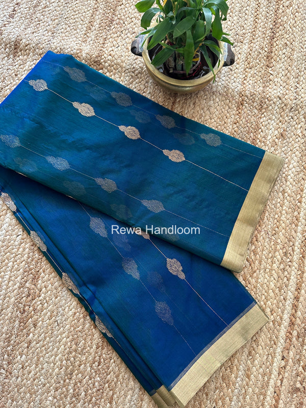 Chanderi Jhumka Butti Katan Silk Saree