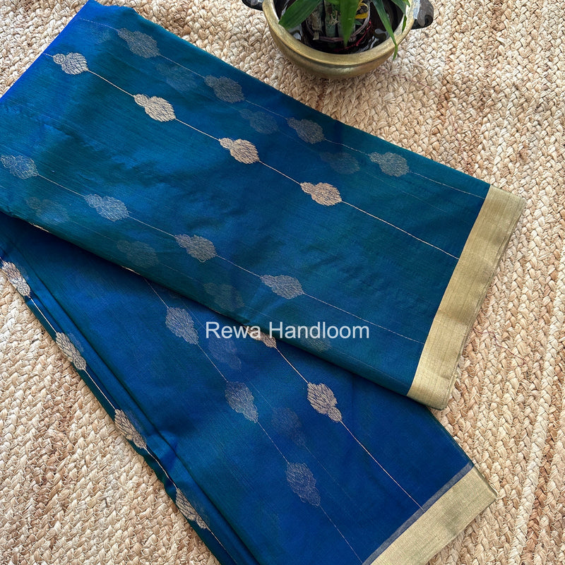Chanderi Jhumka Butti Katan Silk Saree