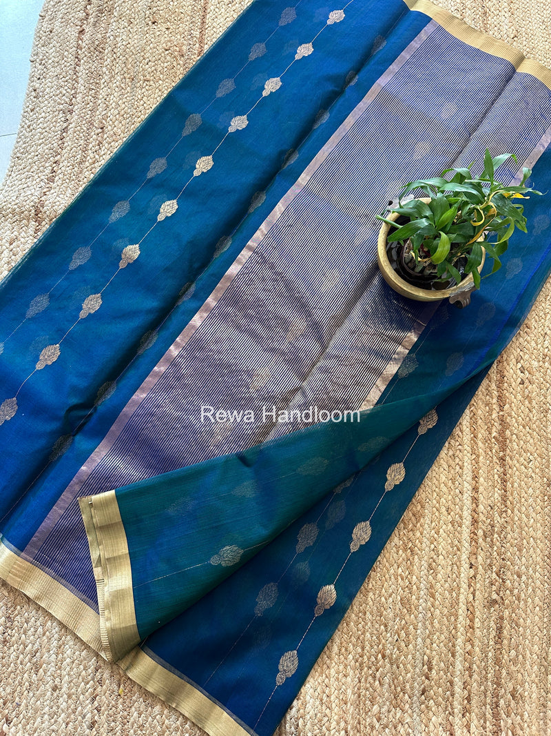 Morpankhi Chanderi Jhumka Butti Katan Silk Saree CJBS02