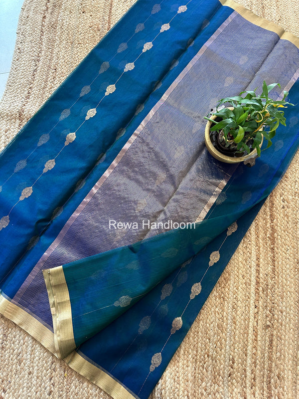 Morpankhi Chanderi Jhumka Butti Katan Silk Saree CJBS02