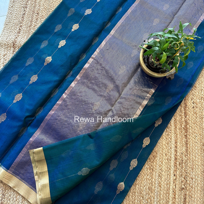 Morpankhi Chanderi Jhumka Butti Katan Silk Saree CJBS02