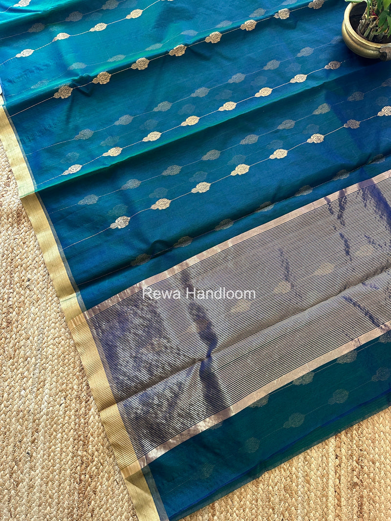 Morpankhi Chanderi Jhumka Butti Katan Silk Saree CJBS02