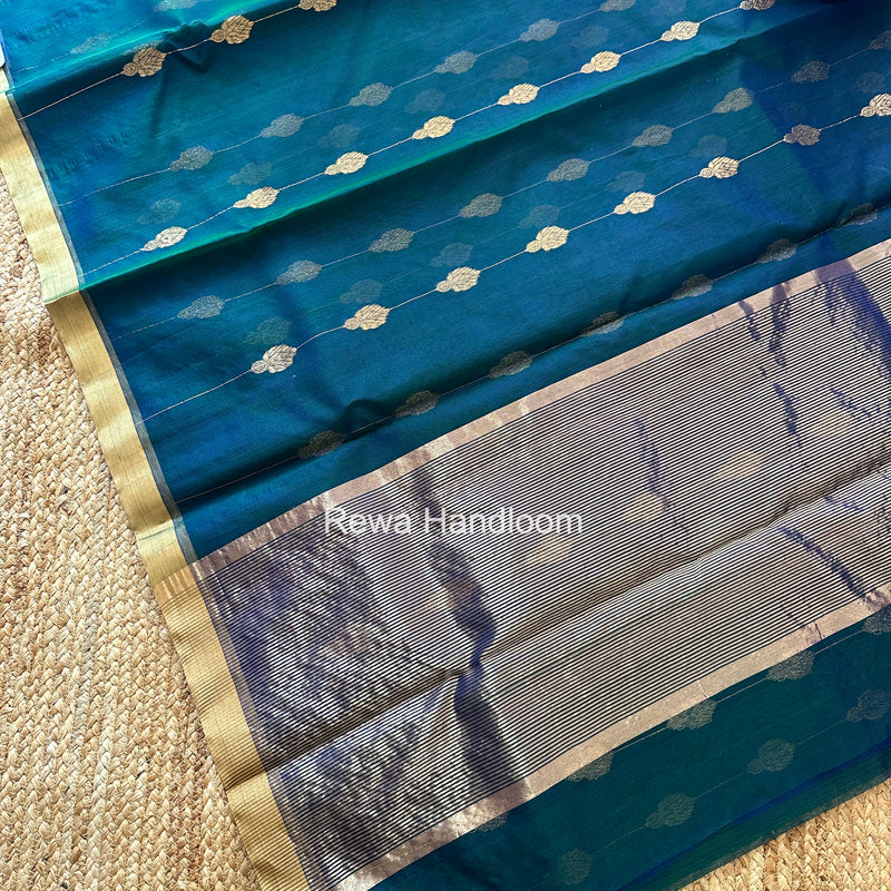 Morpankhi Chanderi Jhumka Butti Katan Silk Saree CJBS02
