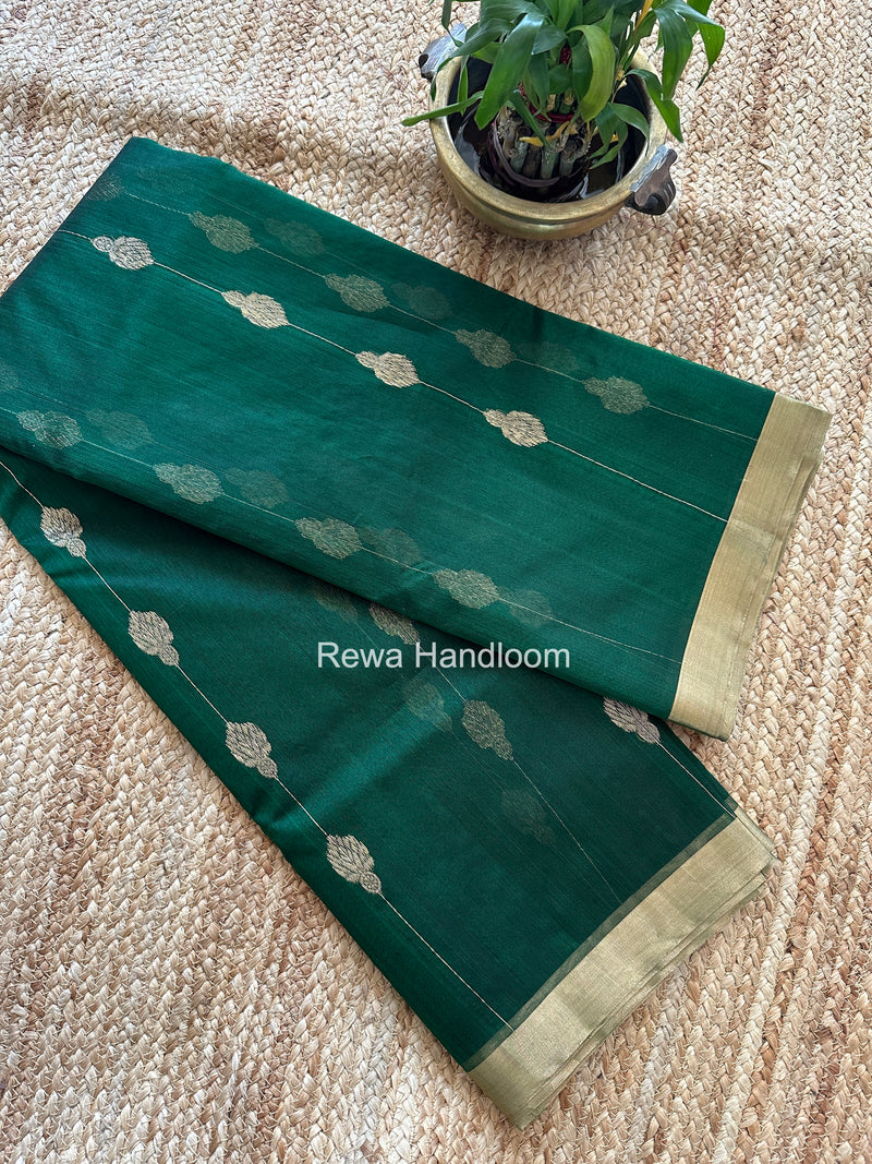 Chanderi Jhumka Butti Katan Silk Saree