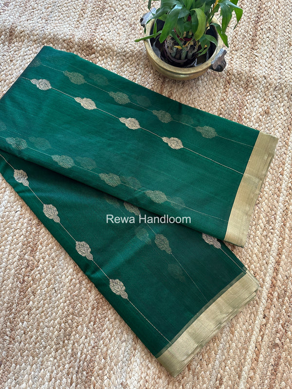 Chanderi Jhumka Butti Katan Silk Saree