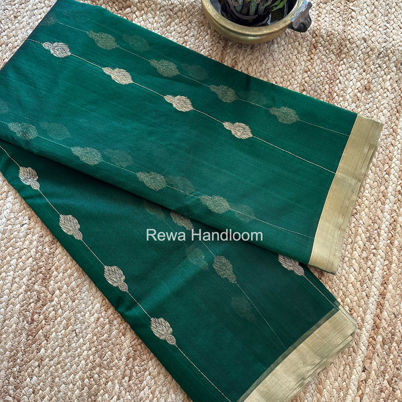 Chanderi Jhumka Butti Katan Silk Saree