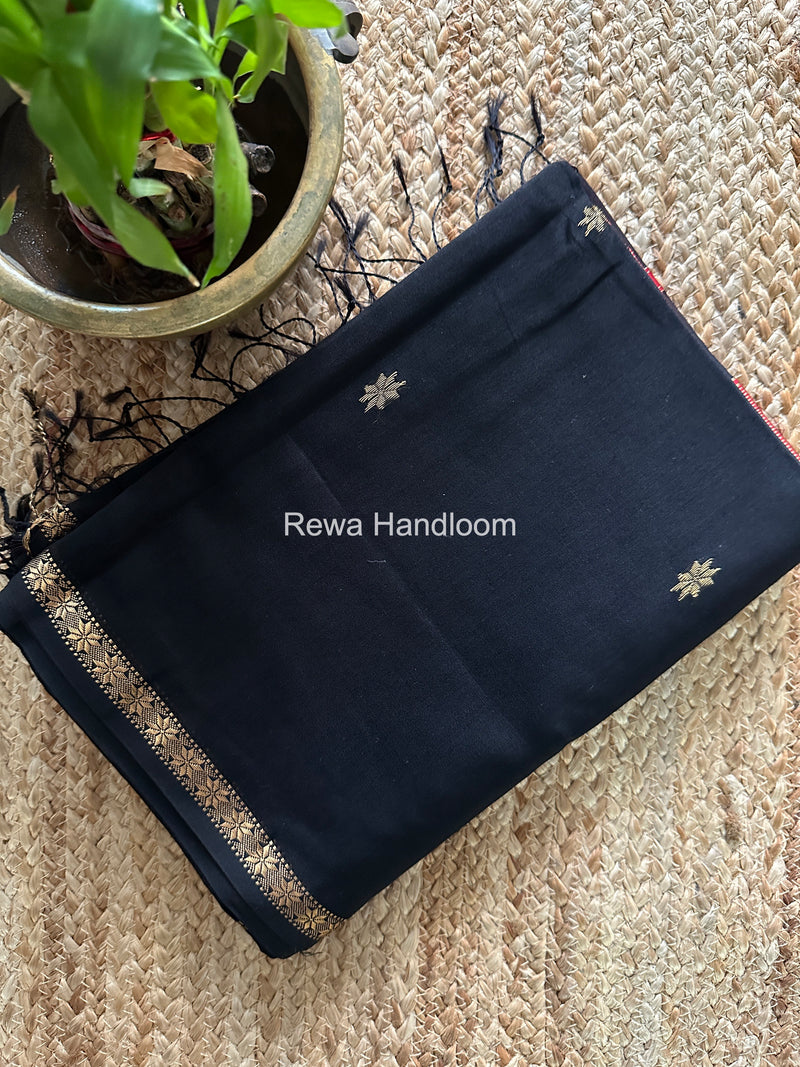 Black Star Butti Maheshwari Saree SSB040