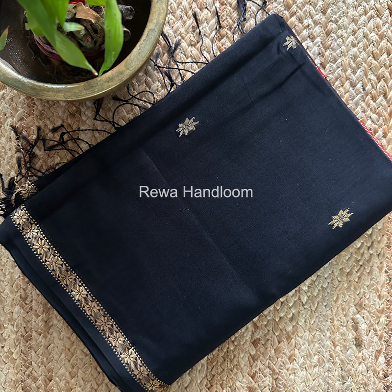 Black Star Butti Maheshwari Saree SSB040