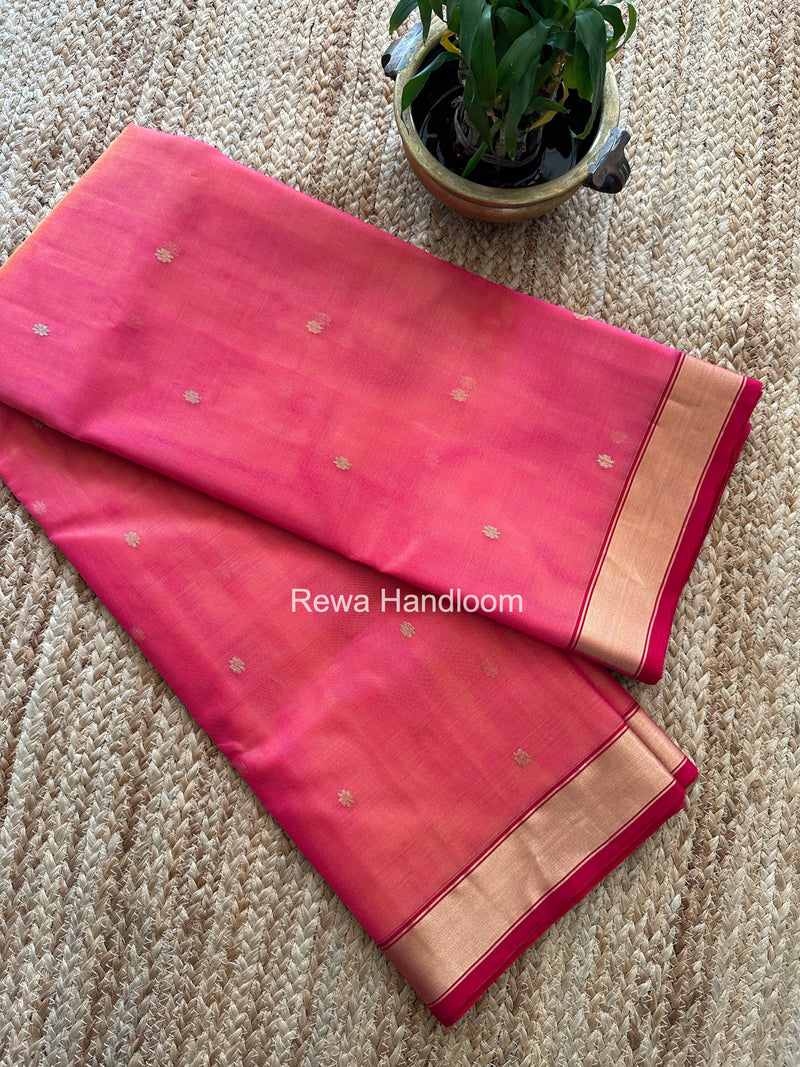 Chanderi Butta Katan Silk Saree