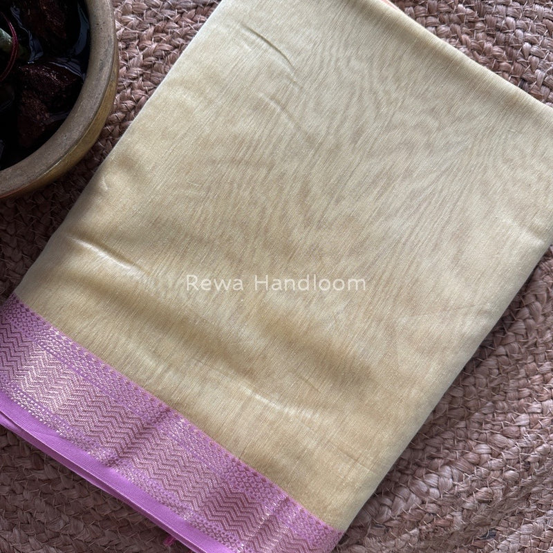 Maheshwari Light Yellow Gichha Pallu Saree GP054