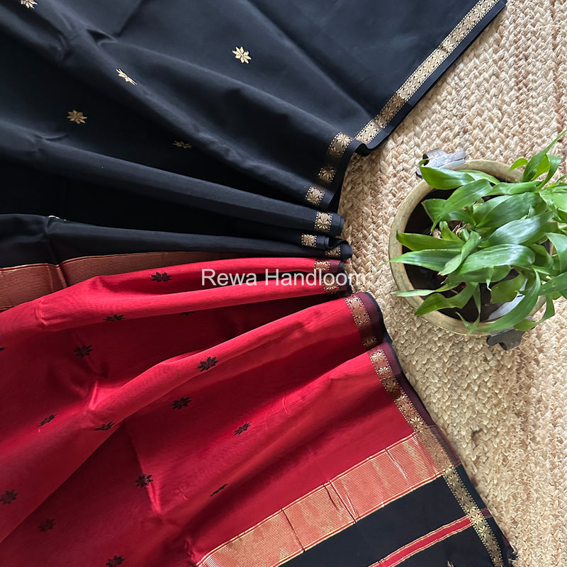 Black Star Butti Maheshwari Saree SSB040